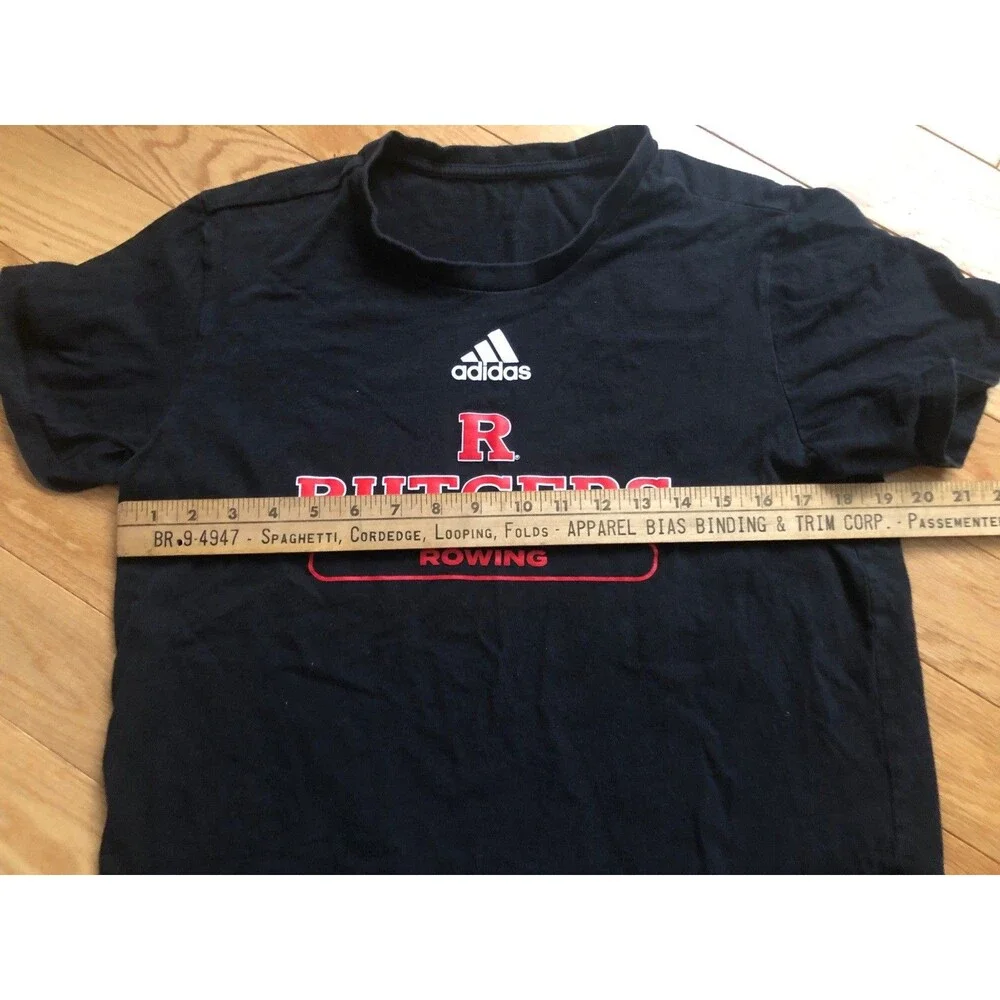 Adidas Rutgers Scarlet Knights Rowing‎ Black T Shirt Small